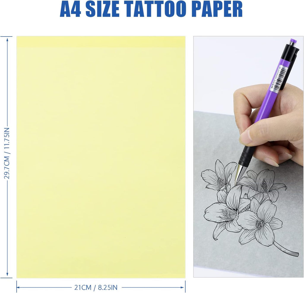 Tattoo Transfer Paper 100 Sheets A4 Size Tattoo Stencil Paper for Tattooing