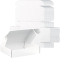 9x6x2 Shipping Boxes, 45 Pack White Mailer Boxes for Small Business, Sturdy Corrugated Cardboard Packaging Boxes for