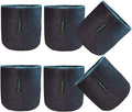 Fabric Pots 1 Gallon Non So Floppy Air Pruning Cloth Grow Bags Black Gray (Pack of 6)