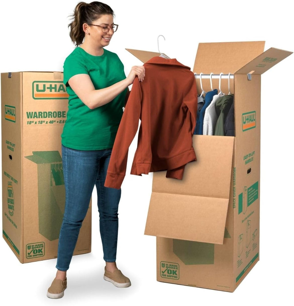 Medium Wardrobe Moving Box for Clothes 18” x 18” x 46” (8.6 cu/ft)1-Box