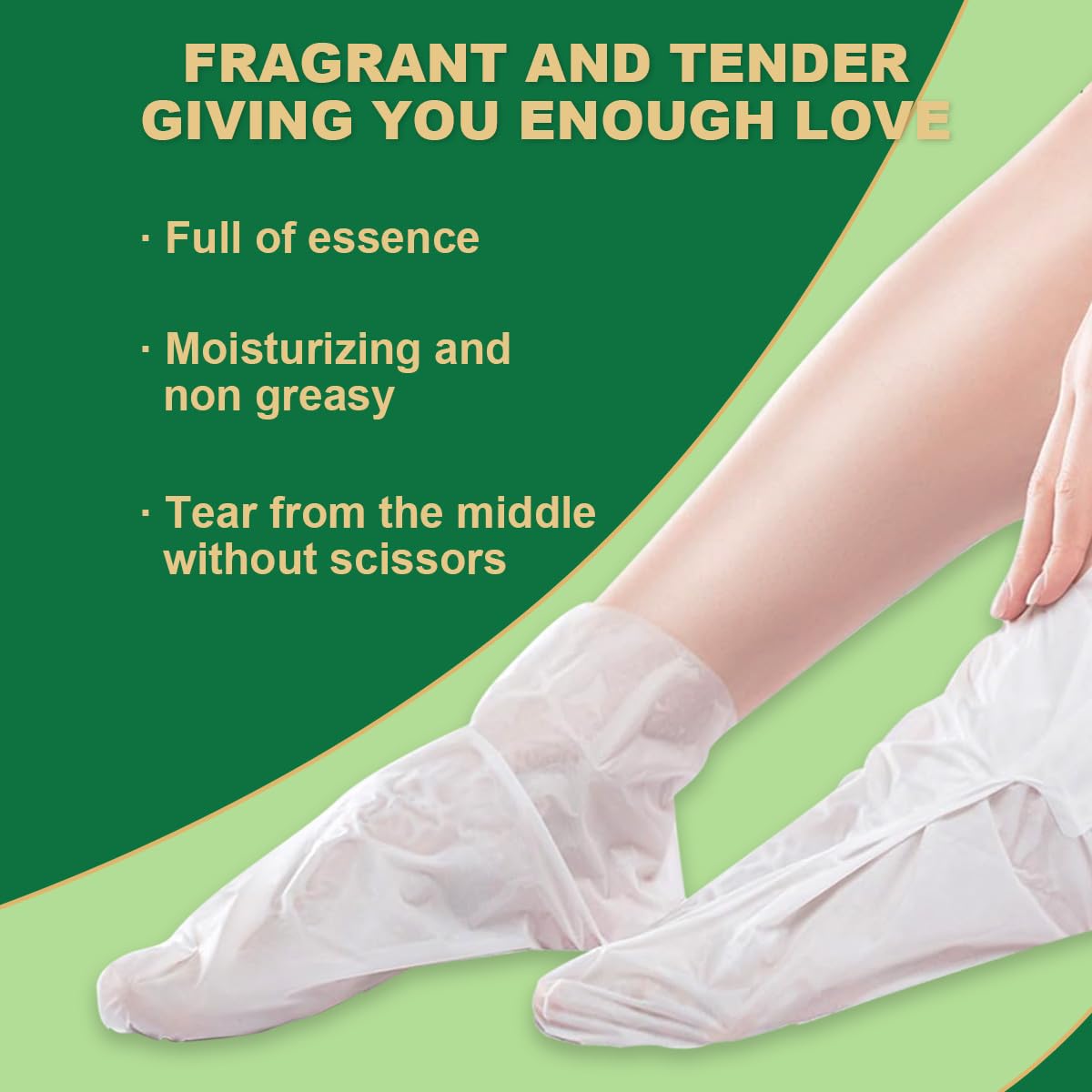 Moisturizing Foot Mask with Shea Butter and Goat Milk, Hydrating Foot Masks for Dry Cracked Feet, Dry Skin