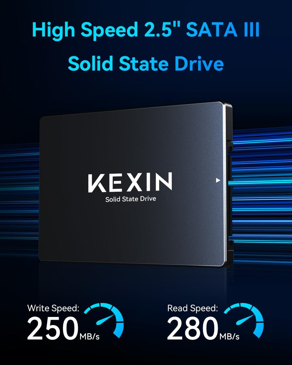 64GB SATA III Internal SSD 2.5" Internal Solid State Drive 64G up to 280MB/s SATA 3.0 Internal Drive 3D NAND Flash