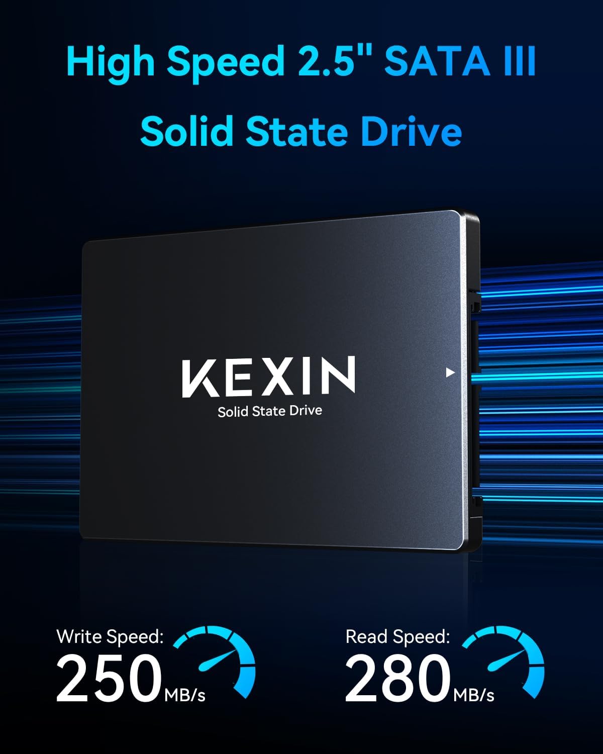 64GB SATA III Internal SSD 2.5" Internal Solid State Drive 64G up to 280MB/s SATA 3.0 Internal Drive 3D NAND Flash