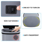 13 Gallon Trash Can | 50L Sensor Automatic Kitchen Trash Can with Lid | Touchless Garbage Bin Odor-Control for