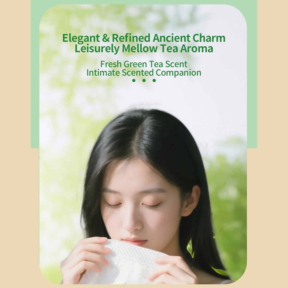 Ultra-Thick Facial Tissues 9000 Sheets, 5-Ply 1800 Draws Green Tea Scented Small Soft Pack Paper Tissue, Travel Size