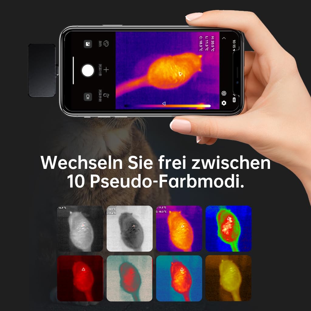Thermal Camera for Android Type‑C,128×96 IR Resolution Thermal Imaging Camera,Portable Thermal Imager, Plug‑Play