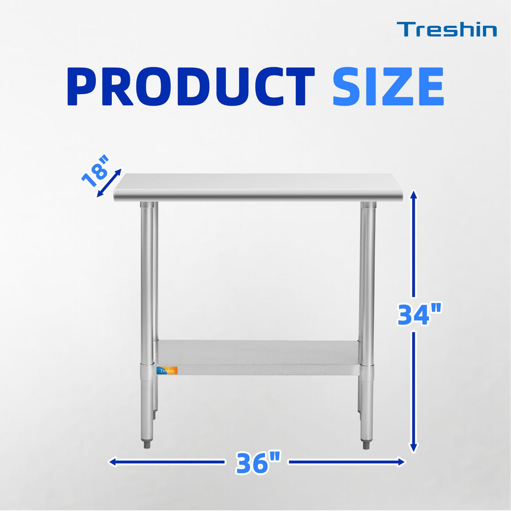 Stainless Steel Table 18" X 36" Commercial Prep & Work Table