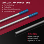 ARCCAPTAIN TIG Tungsten, TIG Welding Tungsten Electrode Blue 2% Lanthanated