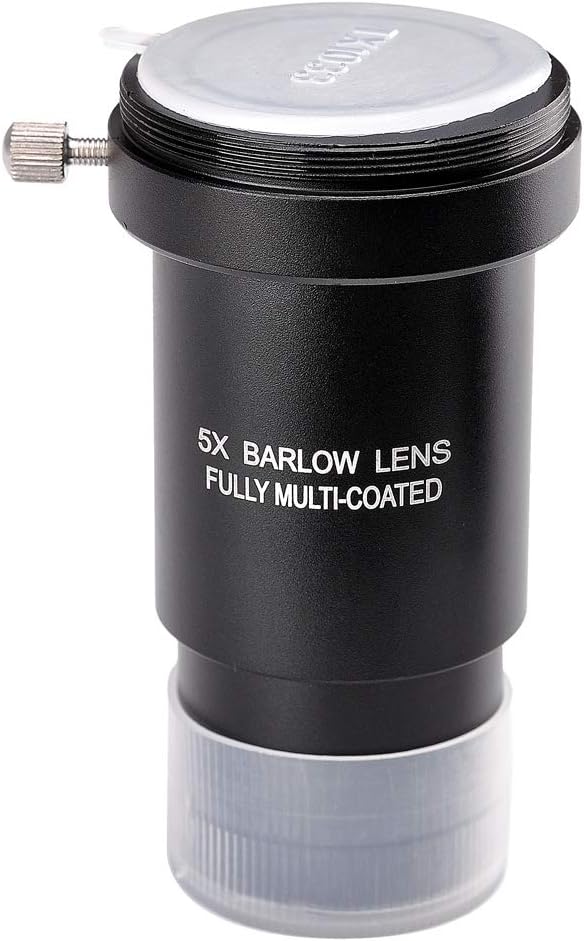 1.25-inch 5X Barlow Lens & Moon Filter Kit-for Telescope Eyepieces | Wide-angle viewing; multi-coated optics; sharp