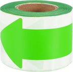Arrow Sticker Tape Labels 4" x 2", 200 Pcs Yellow Green Self Adhesive Arrow Floor Marking Stickers Decals Directional