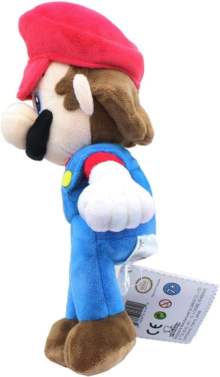 Super Mario All Star Collection 1414 Mario Stuffed Plush, Multicolored,9.5"