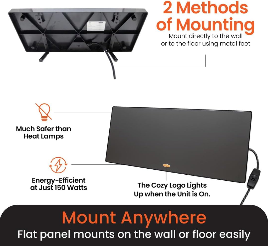 Cozy Coop Chicken Coop Heater, Flat-Panel, 150 Watts