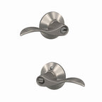 Accent Keyed Entry Door Handle, Reversible, Satin Nickel