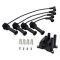 Ignition Coil and Spark Plug Wires Set for Ford Fiesta 1.6 2011-2019