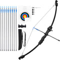 40" Youth Bow and Arrow Set for Kids 8-12 & Teens - Ambidextrous Recurve Archery Gear with Safety Arrows - Toys for