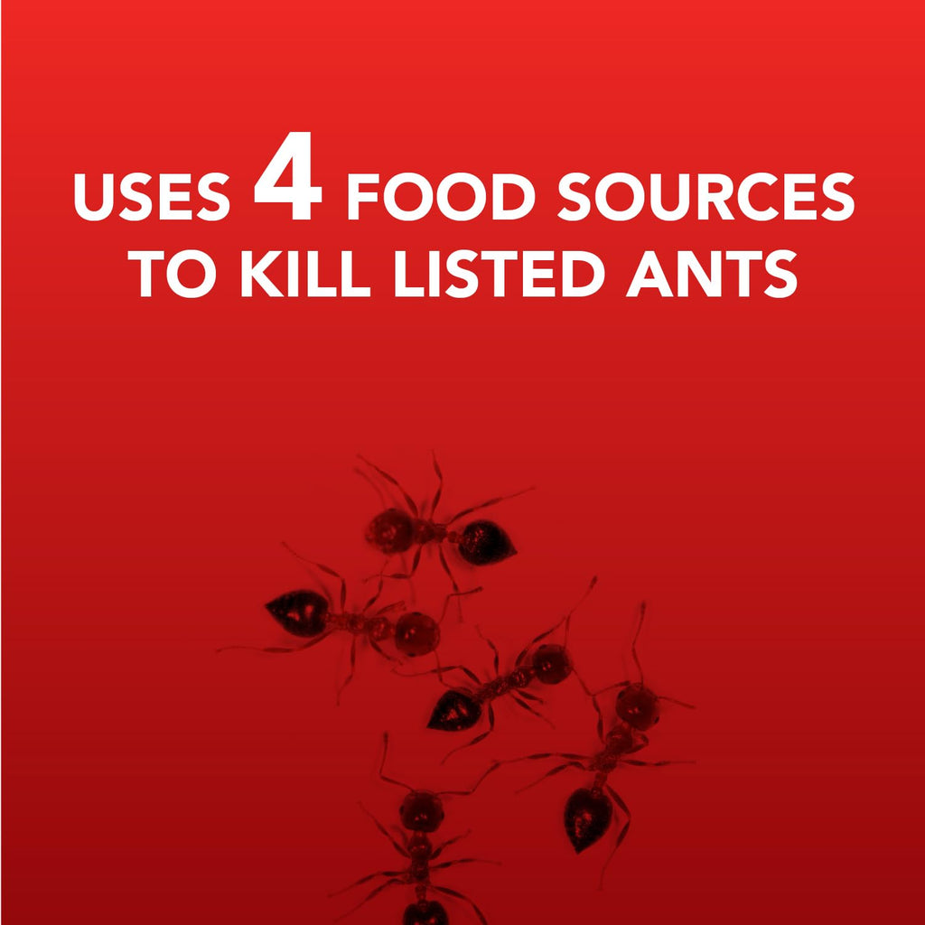 Home Defense Ant Bait Traps, Outdoor & Indoor Ant Killer, 10 Metal Stations with 4 Food-Based Attractants