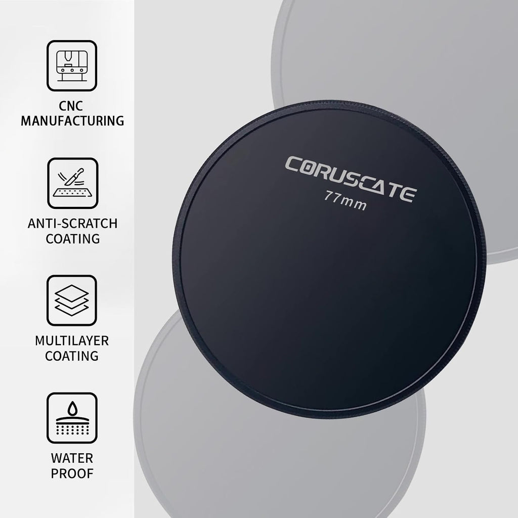 77mm Metal Filter Cap,Lens Cap,Compatible with All Any 77mm with Camera Thread Lens and ND,CPL,UV Filter
