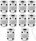 Beam Coupling Flexible Coupling 5mm to 8mm Shaft Coupler For 3D Printer And CNC Machine-Length 25mm Diameter 19mm 10PCS