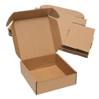 10 Pack 6x6x2 Shipping Boxes, Small Brown Corrugated Mailers
