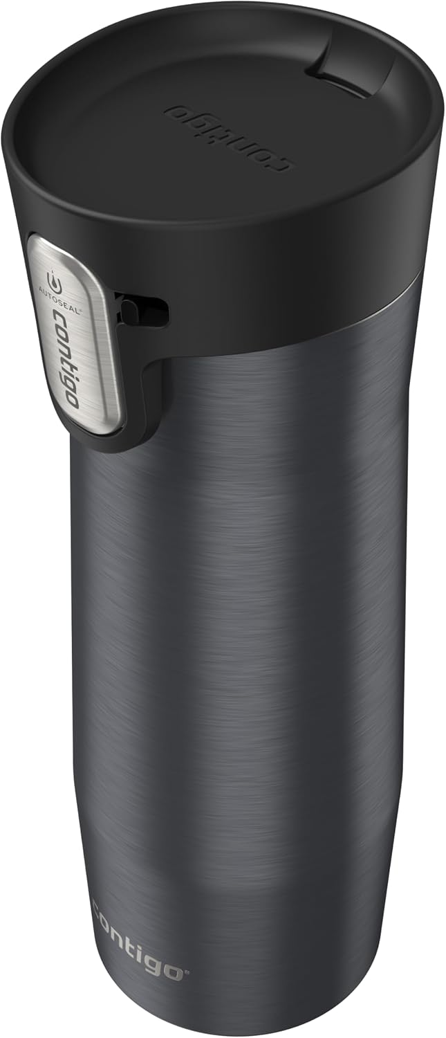 AUTOSEAL West Loop Vacuum-Insulated Stainless Steel Travel Mug with Easy-Clean Lid 20 oz Sake