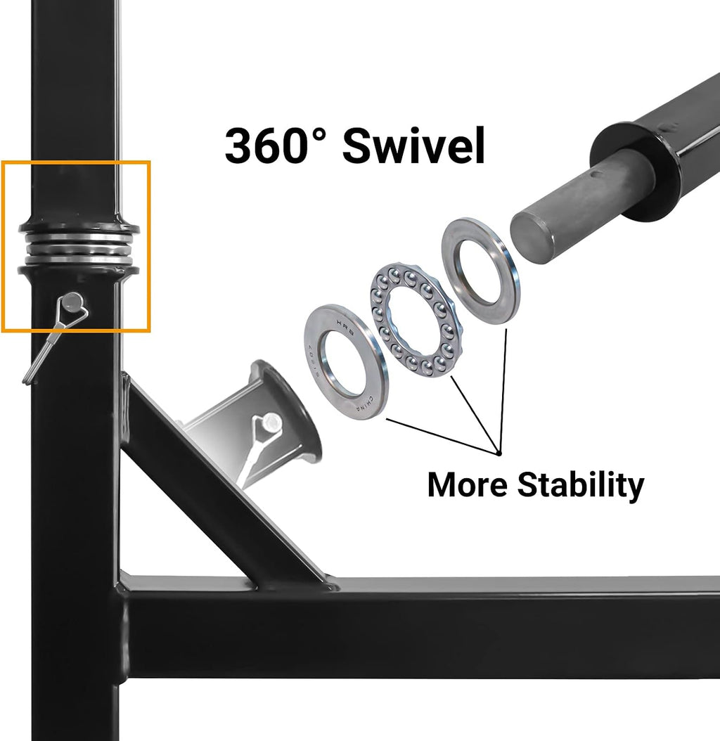 Truck Hitch Game Hoist & Gambrel - 500lbs with 360 Degree Swivel - Complete Hoist Kit (Included Winch/Gambrel)