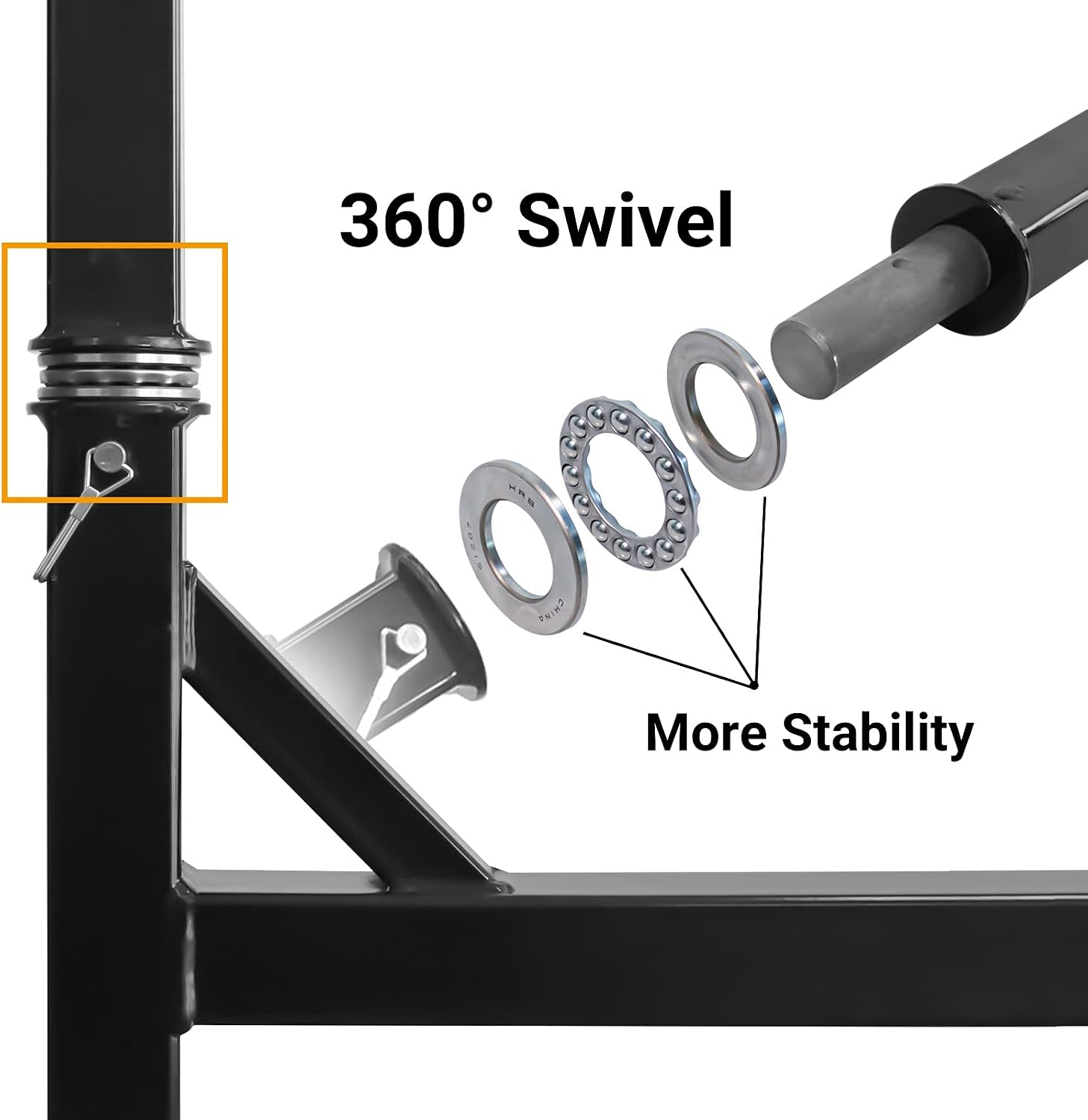 Truck Hitch Game Hoist & Gambrel - 500lbs with 360 Degree Swivel - Complete Hoist Kit (Included Winch/Gambrel)