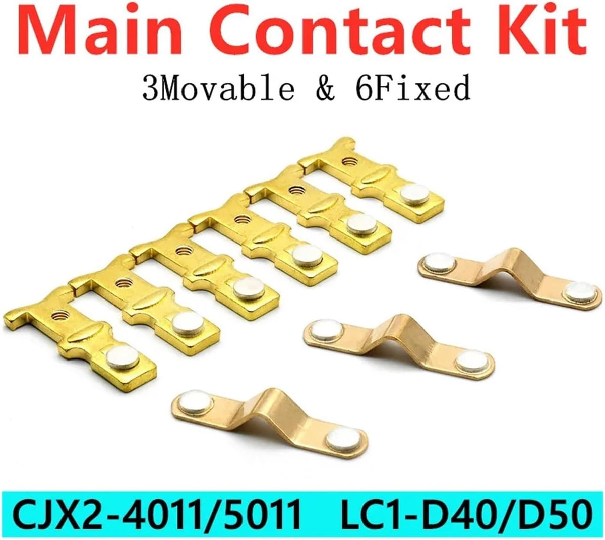 Main Contact Kit for Switch Contactor LC1D50 LC1D40 CJX2-4011 CJX2-5011 Moving and Fixed Contacts Contactor Replacement Kit(LC1-D50 (A Grade))