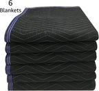 6 Performance Moving Blankets 55# per Dozen Professional Quality, Padded Moving Blankets, Furniture Pads