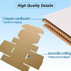200 Pack 5x5x2'' Small Shipping Boxes, Cardboard Corrugated Mailers, White (M552-200-W)