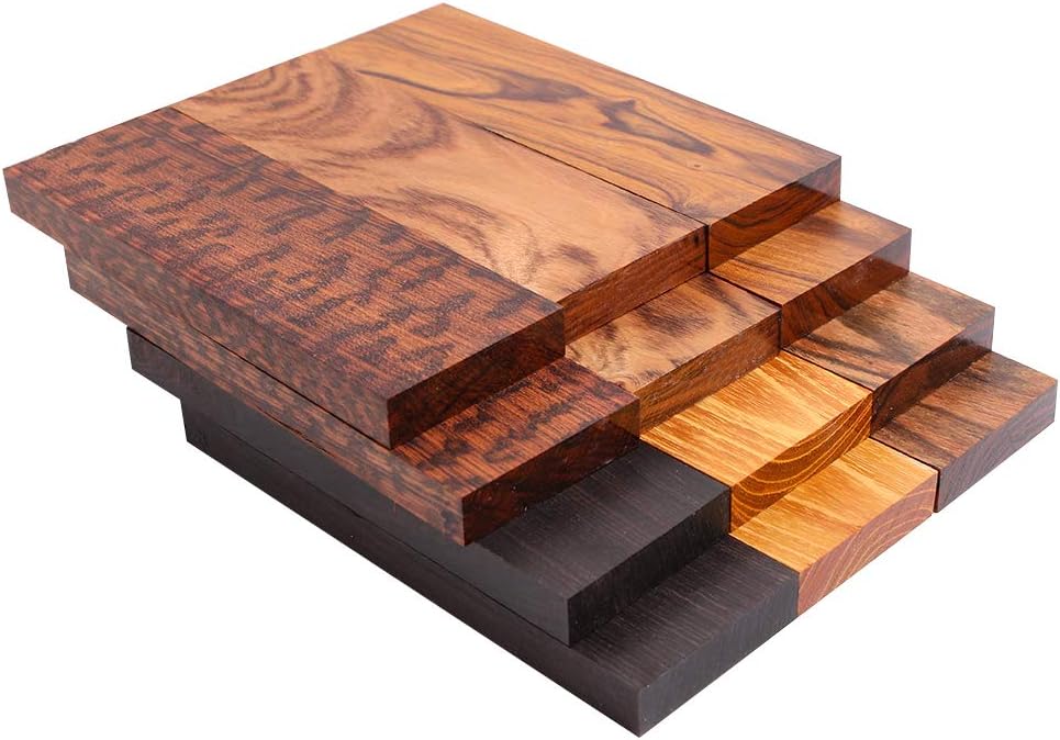 Bookmatched Iron Wood Knife Handle Scales – 1 Pair – Stabilized Exotic Hardwood Knife Handle Material for Knife