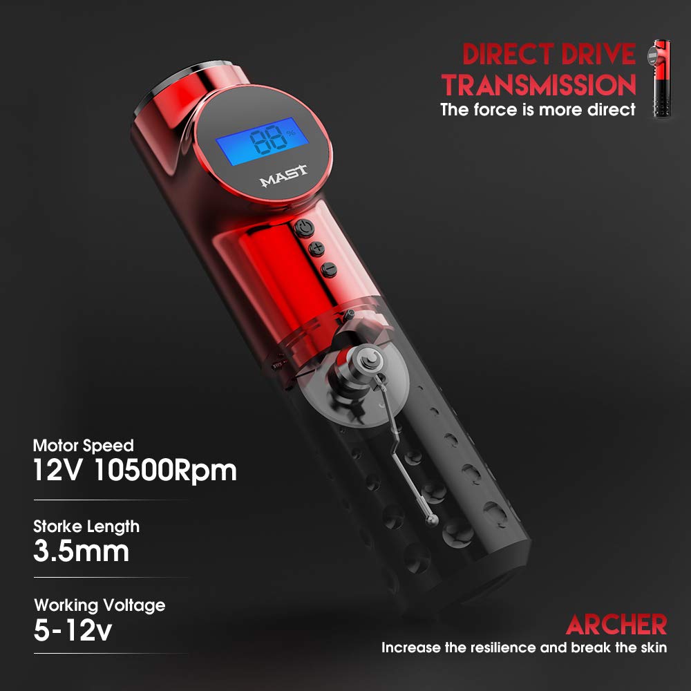 Mast Archer Cordless Tattoo Pen Machine Rotary Tattoo Gun