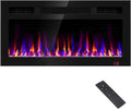 31 Inch Electric Fireplace Recessed and Wall Mounted, Fireplace Heater and Linear Fireplace, Ultra-Thin Electric