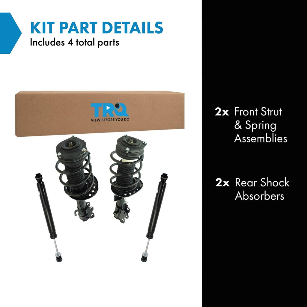 TRQ Complete Shock Assembly & Shock Absorber Kit Front & Rear