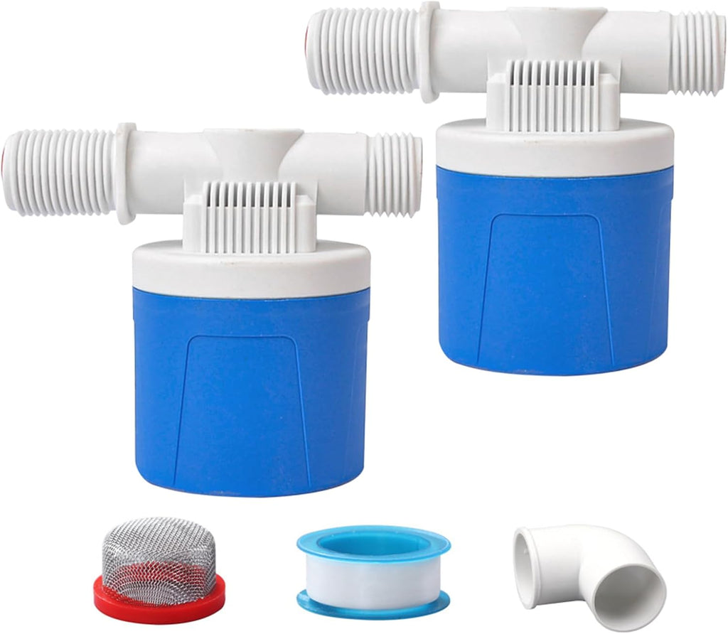2 Pack 1/2" Water Float Valve For Water Tank Water Trough Pool Livestock