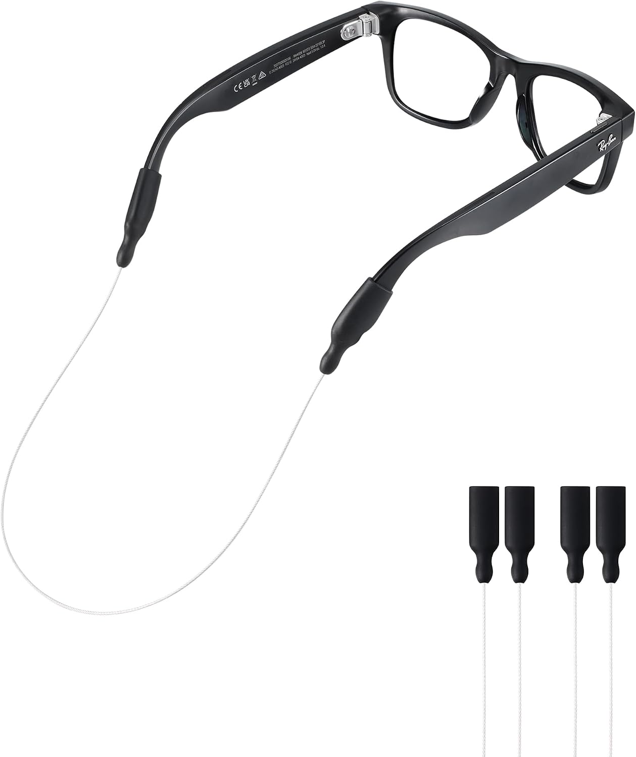 Glasses Strap for RayBan Meta Smart Glasses, Wide Temples-Eyeglasses Strap String for Men Women Kids, Eye Glasses
