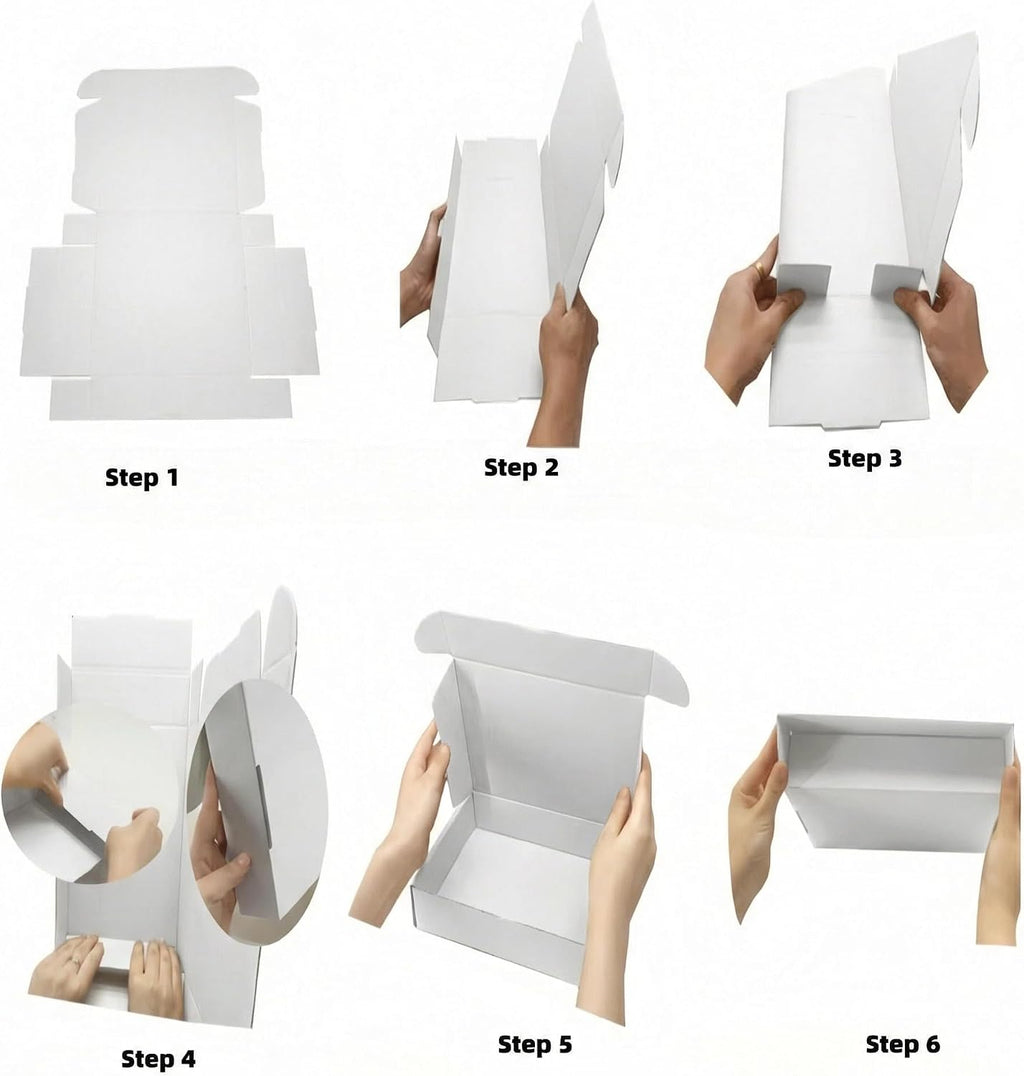 Small Corrugated Mailer Boxes 9x6x2 Inches(White, Pack of 5)