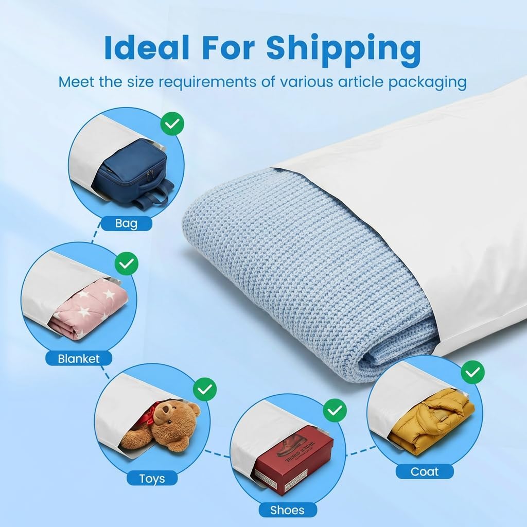 Poly Mailers 19x24 Inch 250 Pack Bulk Shipping Bags for Business