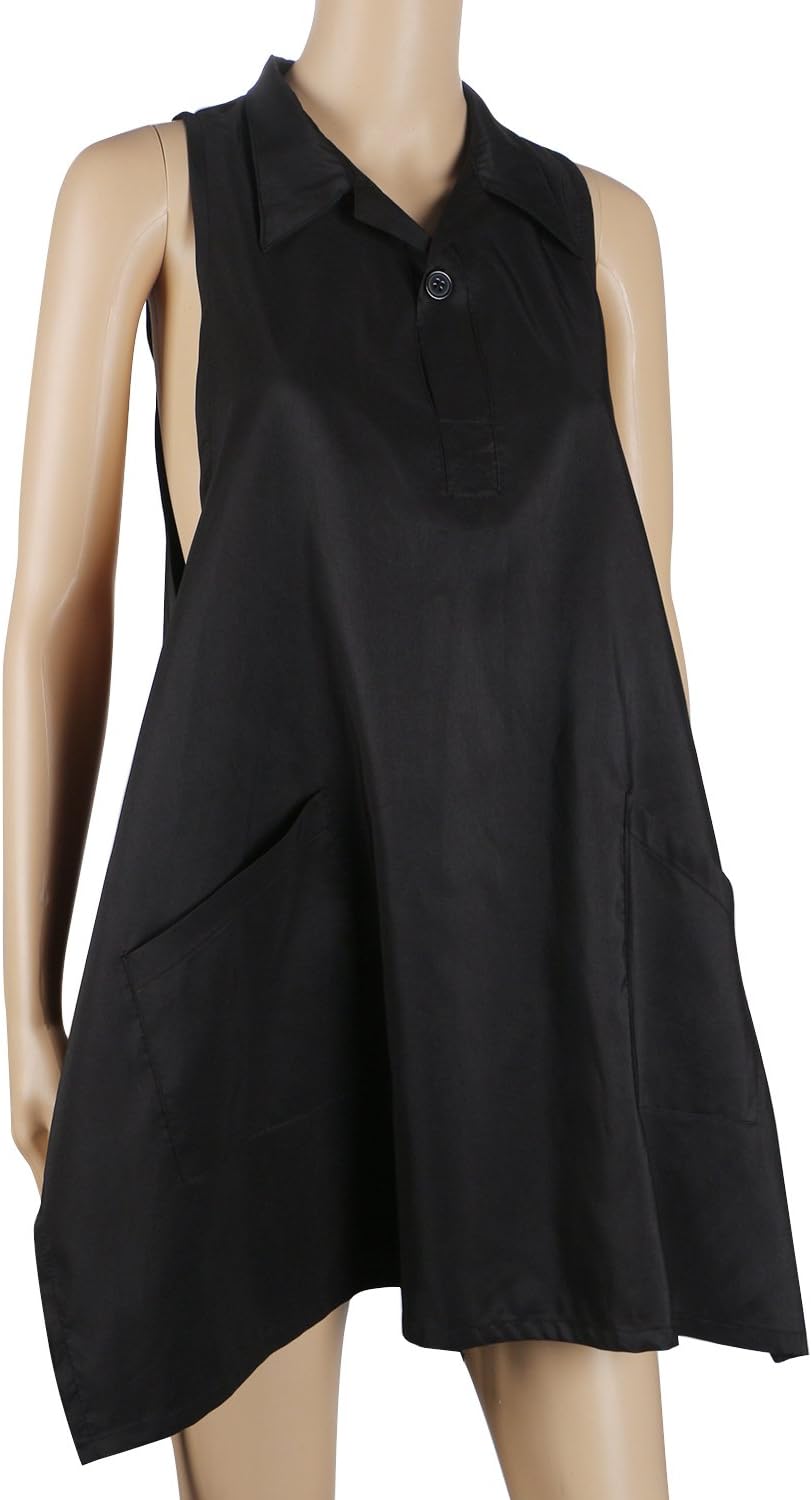 1pc Black Hair Stylist Apron with Pockets, Waterproof Salon Aprons for Hairdresser, Barber Aprons with 2 Pocket