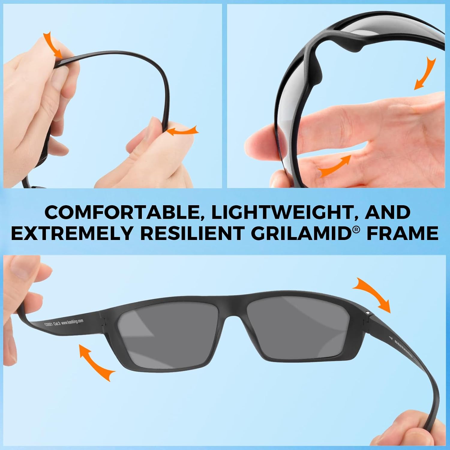 Huzzah Polarized Sport Sunglasses for Men and Women, Wrap Design | PuriVex Water & Salt Repellent, UV Protection