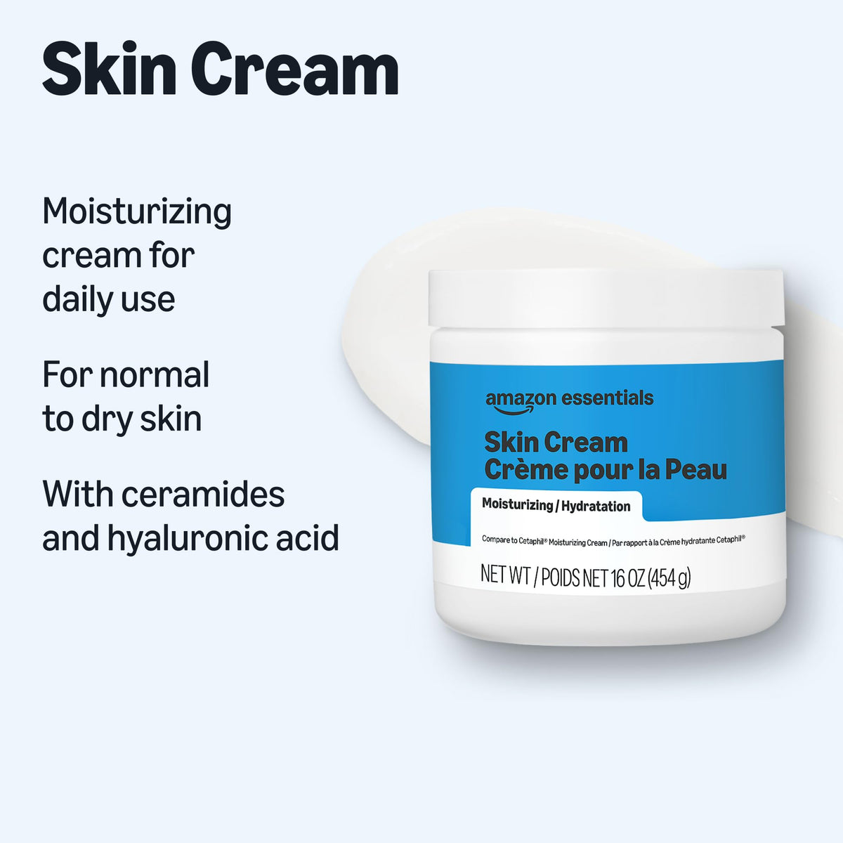 Moisturizer Cream for Face, Dry Skin, Hydrating , 16 Ounces, 2-Pack (Previously Amazon Basics)