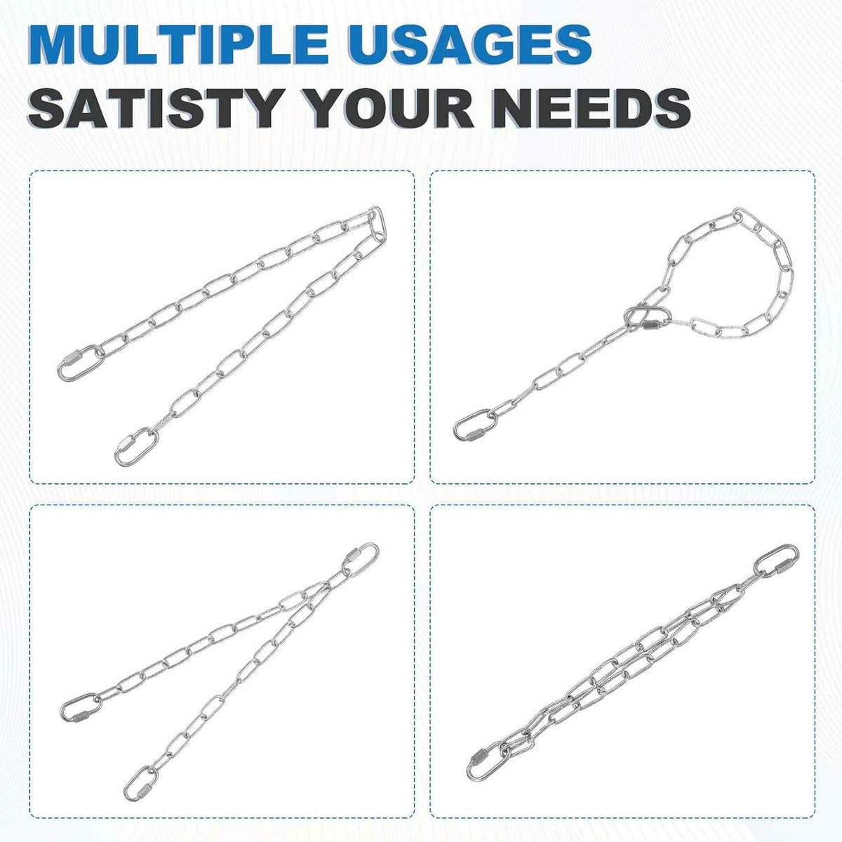 PATIKIL Gate Chain Lock 23.7Inch 304 Stainless Steel Hanging Chain Lock