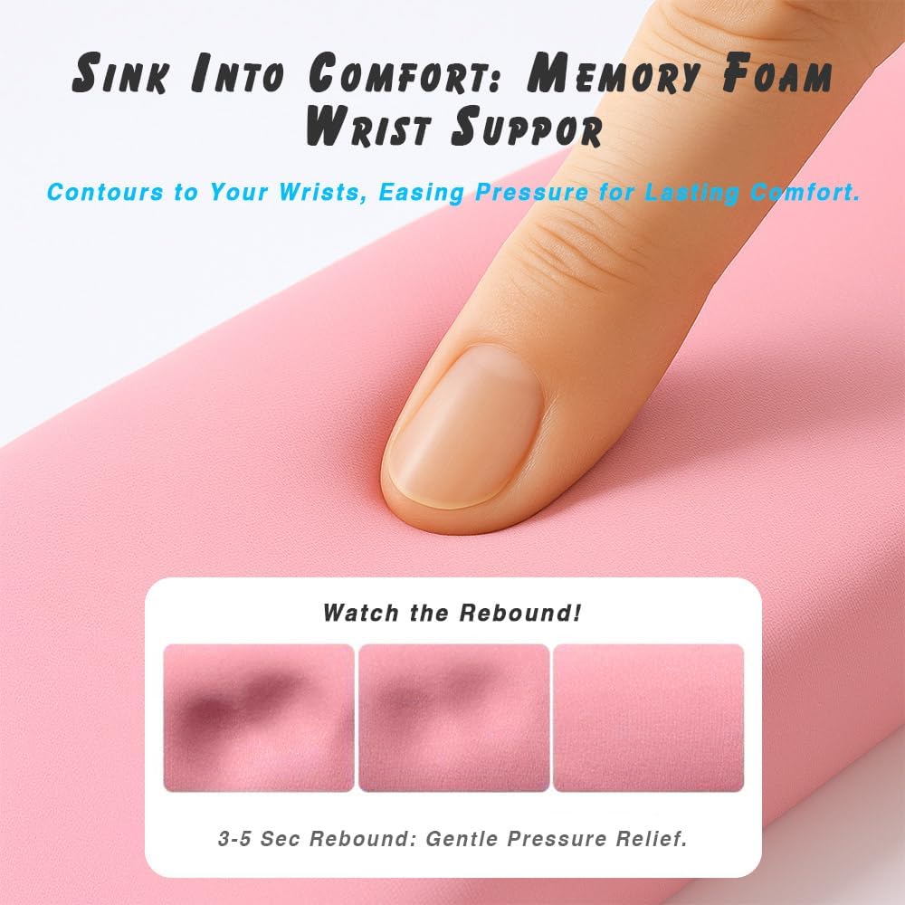 ErgoComfort Gel Wrist Rest Mouse Pad-Ergonomic Office Mousepad with Wrist Support-Non-Slip, Design Desk Accessories