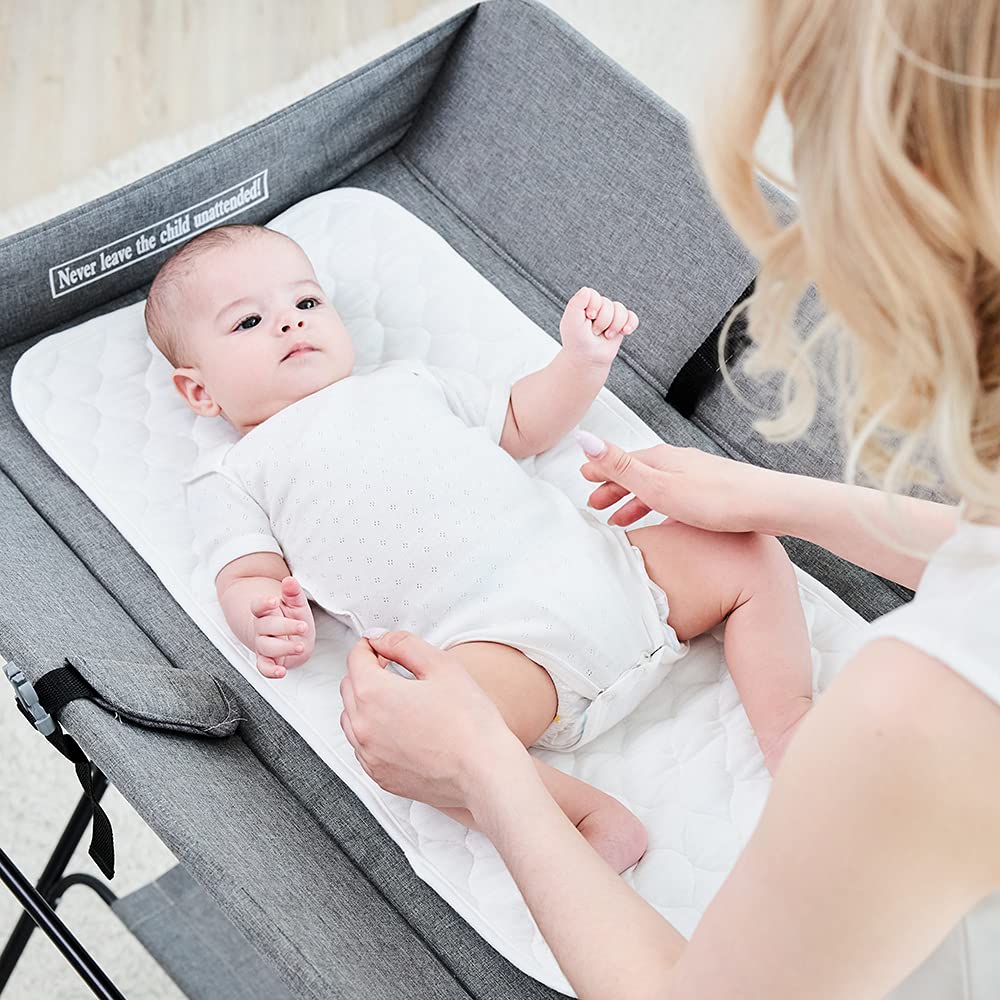 Quilted Thicker Waterproof Changing Pad Liners,3 Count(Snow White 13” x 27”)
