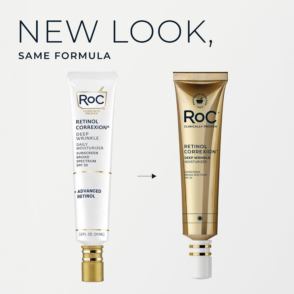 Retinol Correxion Deep Wrinkle Daily Face Moisturizer with Sunscreen SPF 30 for Fine Lines, Dark Spots, Post-Acne