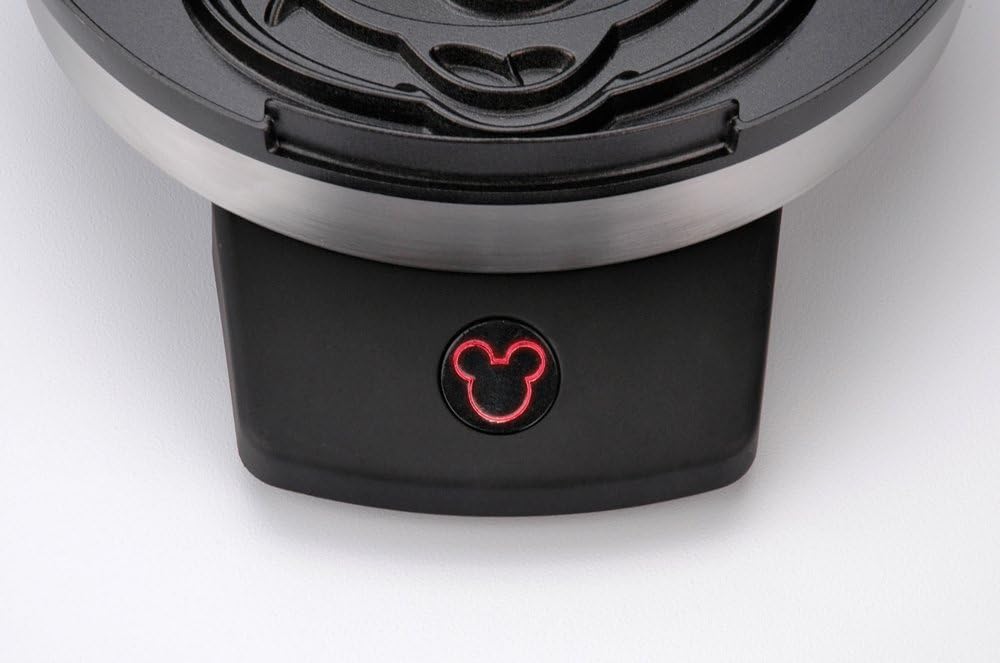 Disney Mickey Mouse Waffle Maker by Select Brands - Nonstick Waffle Iron for Fun Mickey-Shaped Waffles - Disney