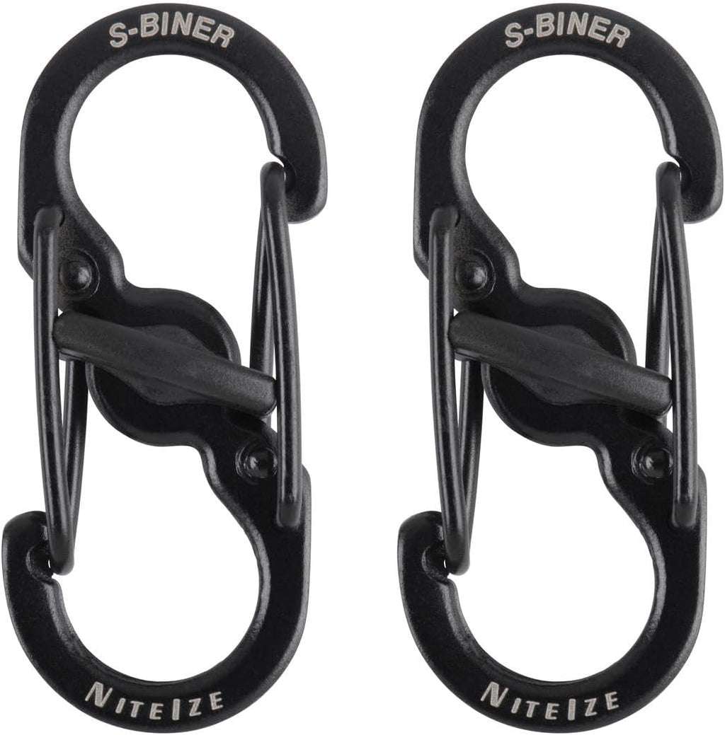 S-Biner MicroLock Stainless Steel - S-Biner with Locking Dual Sided Gates - Keep Keys Secure with Carabiner Key