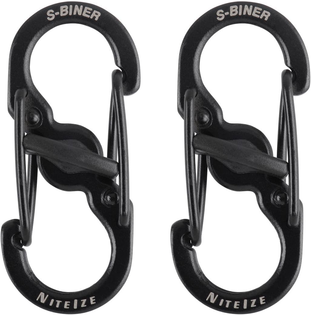 S-Biner MicroLock Stainless Steel - S-Biner with Locking Dual Sided Gates - Keep Keys Secure with Carabiner Key