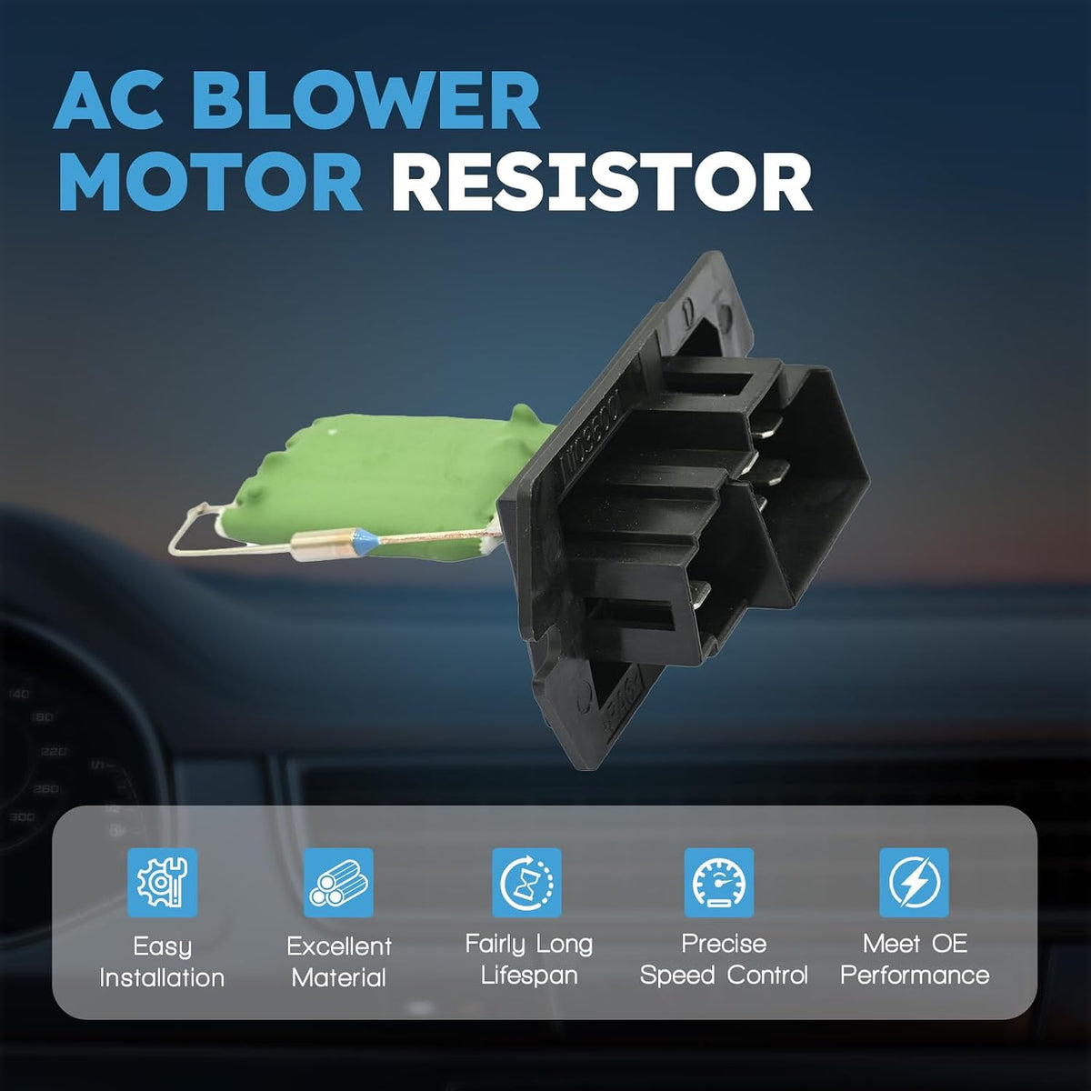 HVAC Blower Motor Resistor with Harness for Chrysler Grand Voyager