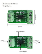 NOYITO 1-Channel PC817 Optocoupler Isolation Module Optoelectronic Isolator Signal Isolation and Anti-Interference 3-5V 12V 24V (Pack of 2) (24V)