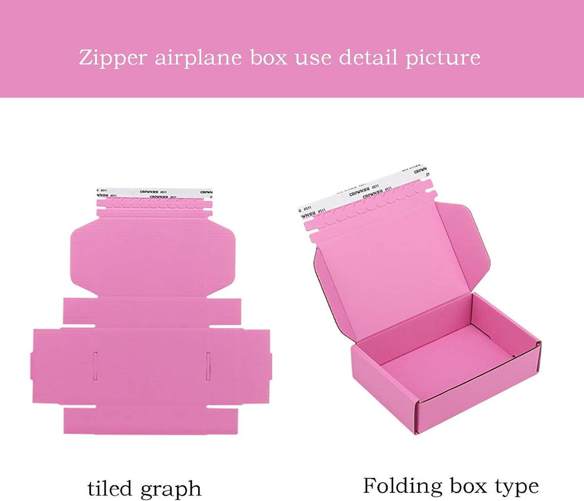 Pink Hard Corrugated Shipping Boxes 10.5x6.3x2 Inch Gift Packaging Boxes